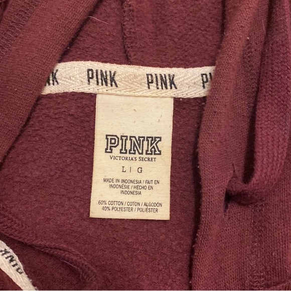 VS Pink Aztec Burgandy Hoodie Size: Large - Picture 4 of 4